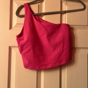 Old Navy One-Shoulder Fuchsia Crop Top